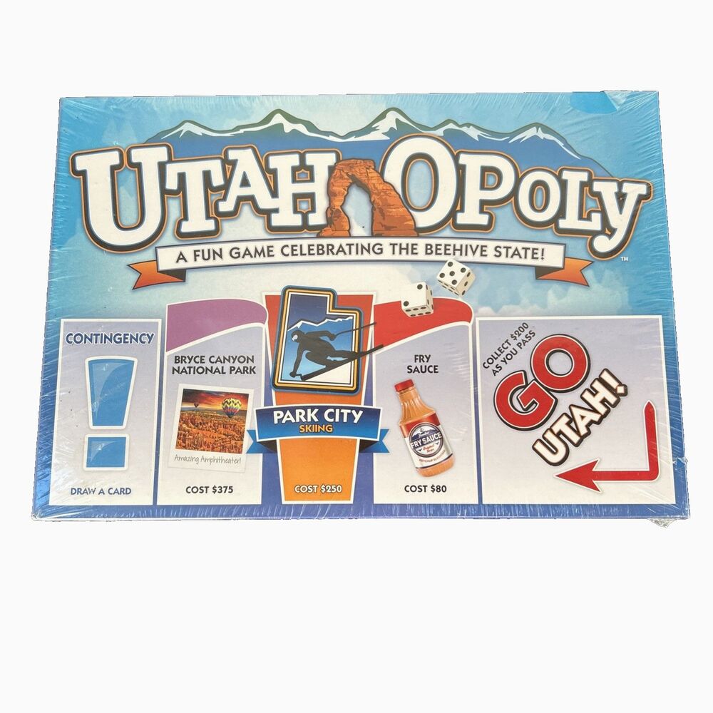 Late for the Sky Utah-Opoly Celebrating The Beehive State Board Game Sealed Box